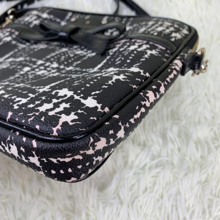 特価新品 kate spade NEW YORK ショルダーバッグ リボン 白 黒 k6LER-m13002706085 爆買い最新作