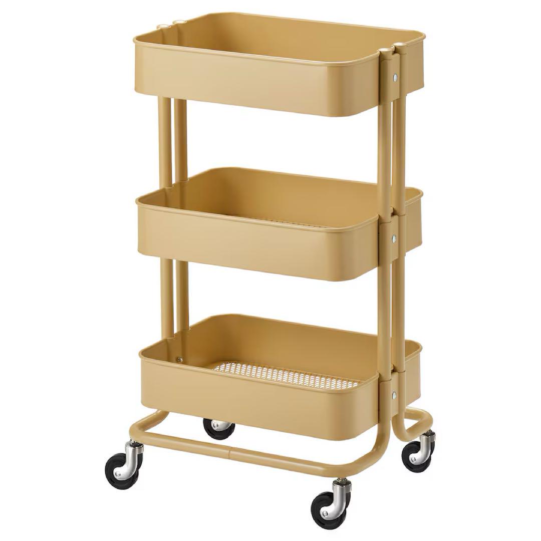 IKEA イケア　新品未開封　ロースコグ　ワゴン　イエロー