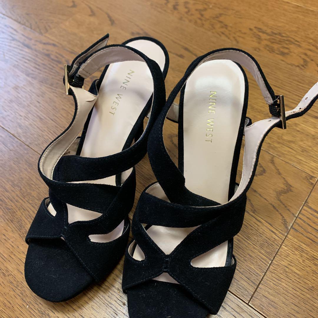 ninewest 黒 サイズ6ハーフ oWlKs-m13010192036 サンダル 新品未使用 在庫