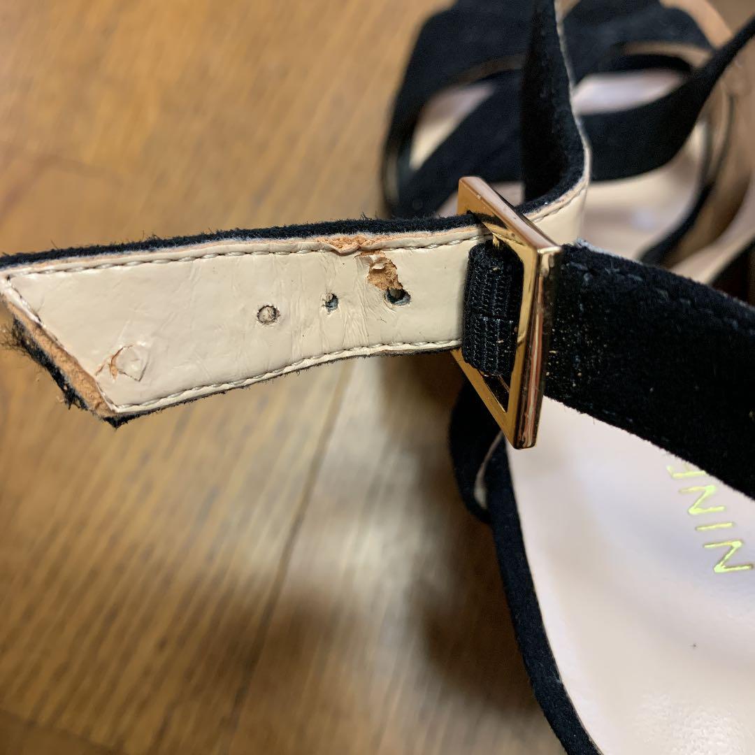 ninewest 黒 サイズ6ハーフ oWlKs-m13010192036 サンダル 新品未使用 在庫