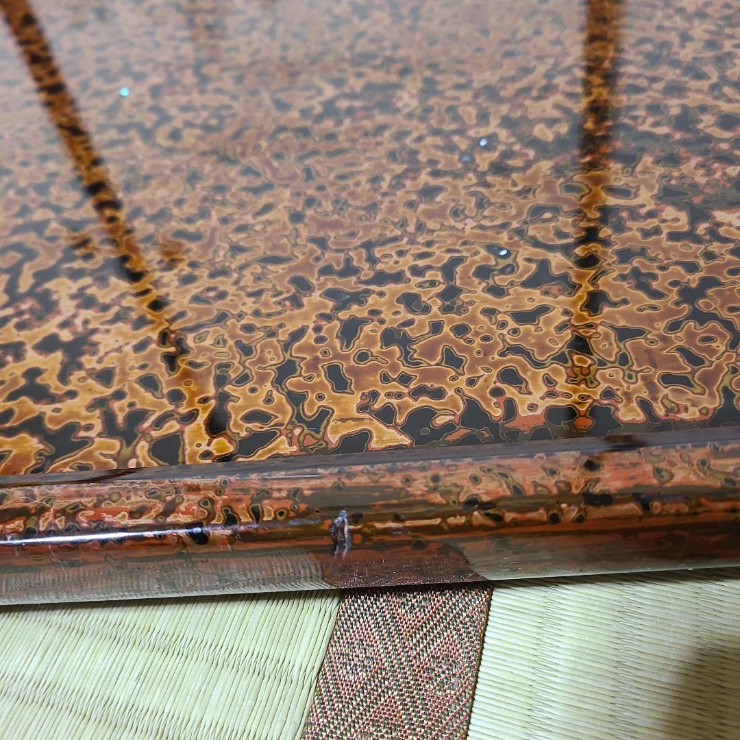昭和レトロ　堆朱　漆塗り　こたつ板