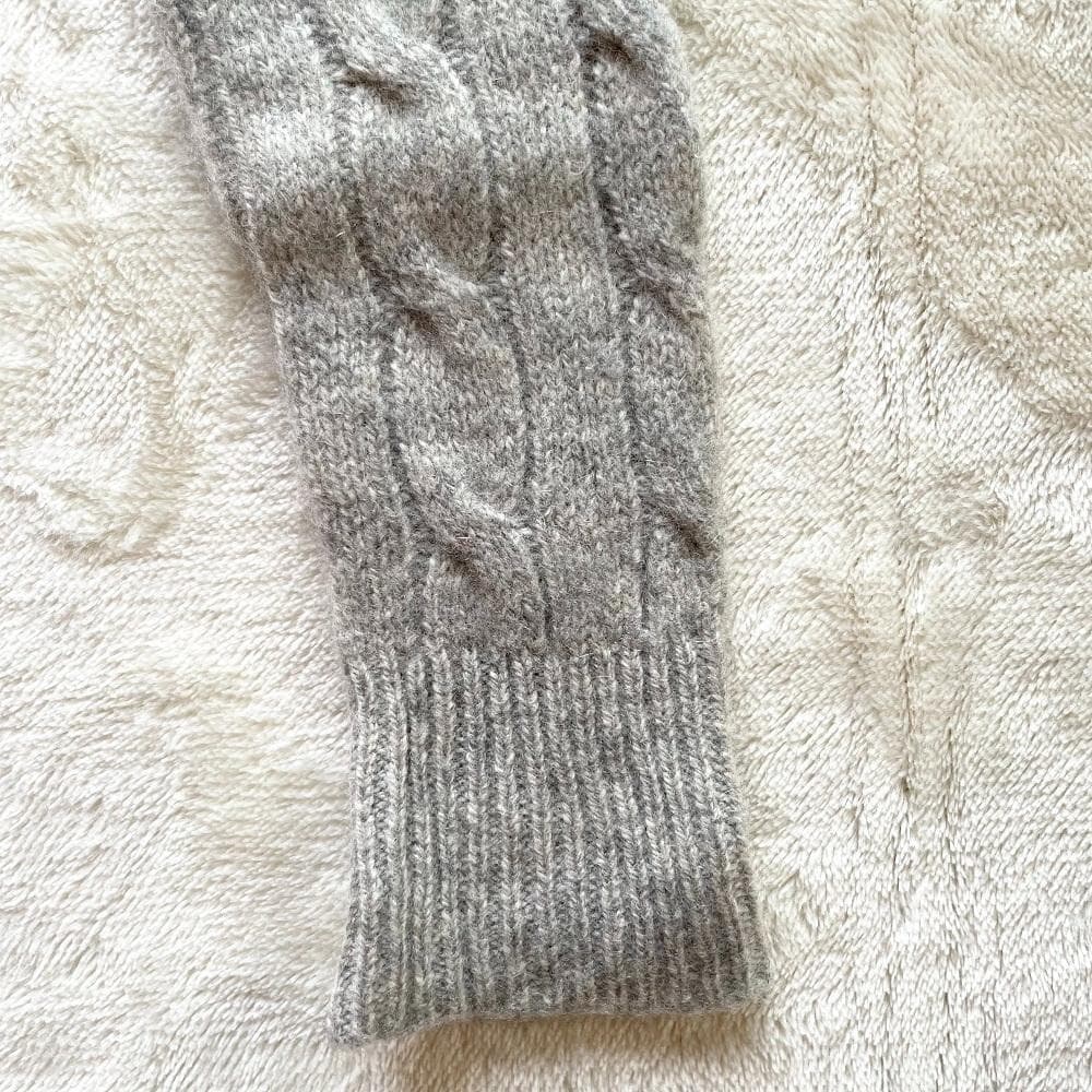 【美品】ポロラルフローレンカシミヤ混ケーブルセーターXSサイズ