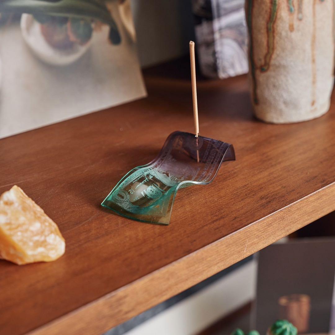 【即発送】 EVANS BANKNOTE INCENSE HOLDER グリーン