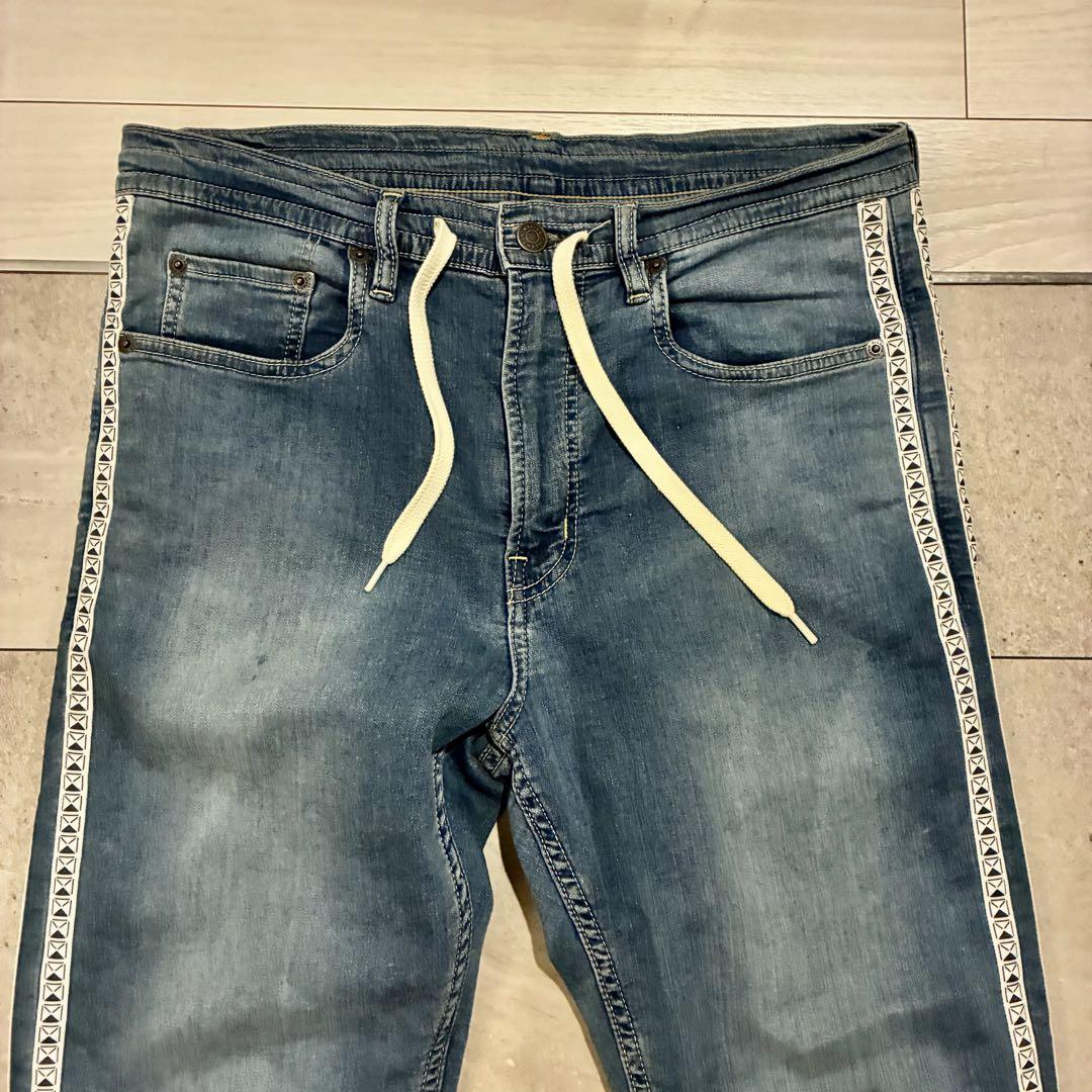 ヒステリックグラマー BACK PILE ISKOデニム サイドラインパンツ