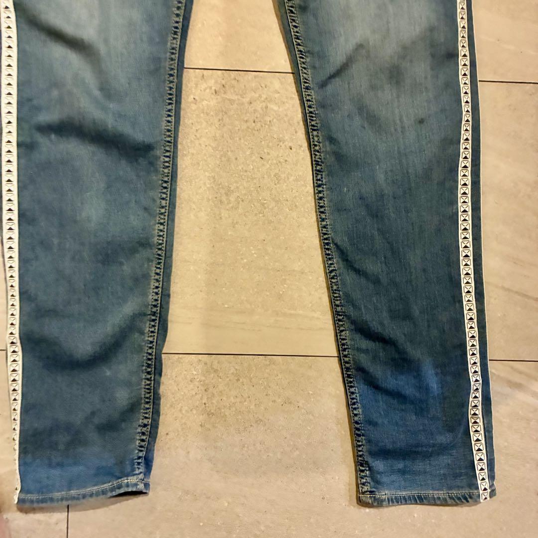 ヒステリックグラマー BACK PILE ISKOデニム サイドラインパンツ