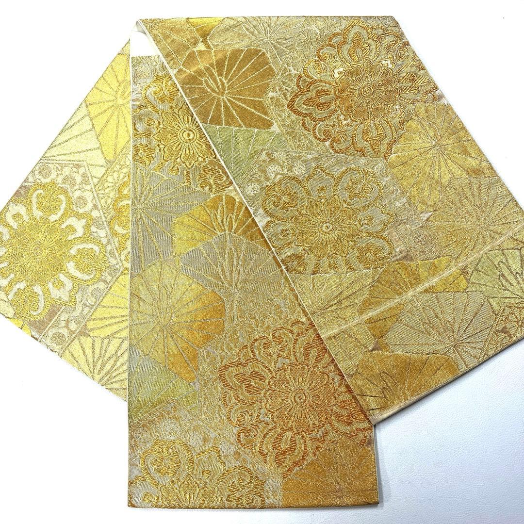 帯3753 ●川島織物謹製 高級 正絹 六通 袋帯 華文 花文 帯3753 ●川島織物謹製 高級 正絹 六通 袋帯 華文 花文