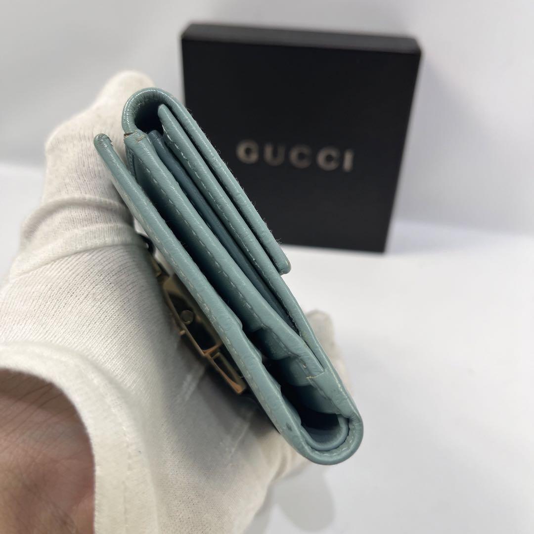美品✨GUCCI マイクロシマ　ジャッキー　二つ折り財布