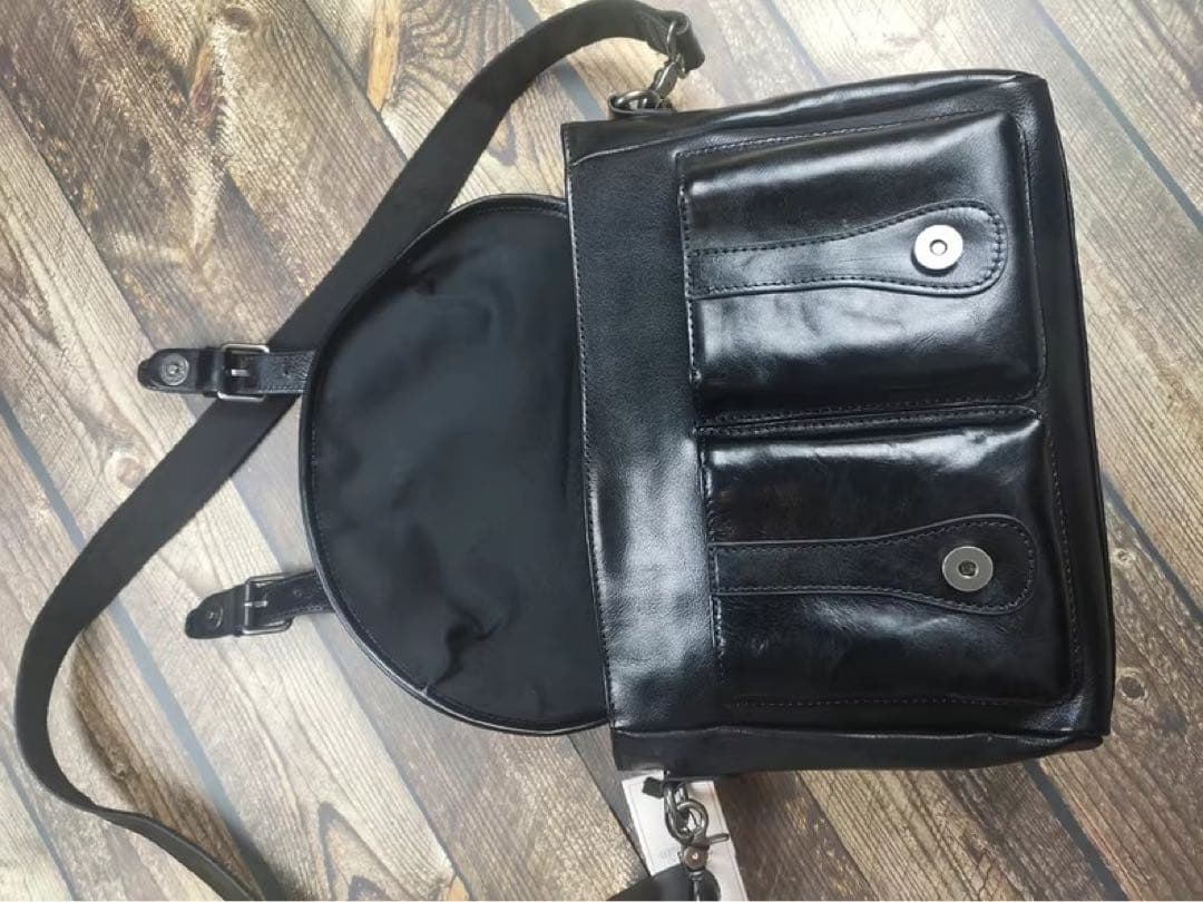 RRL レザートリム メッセンジャーバッグ 通勤通学 斜めがけビジネス