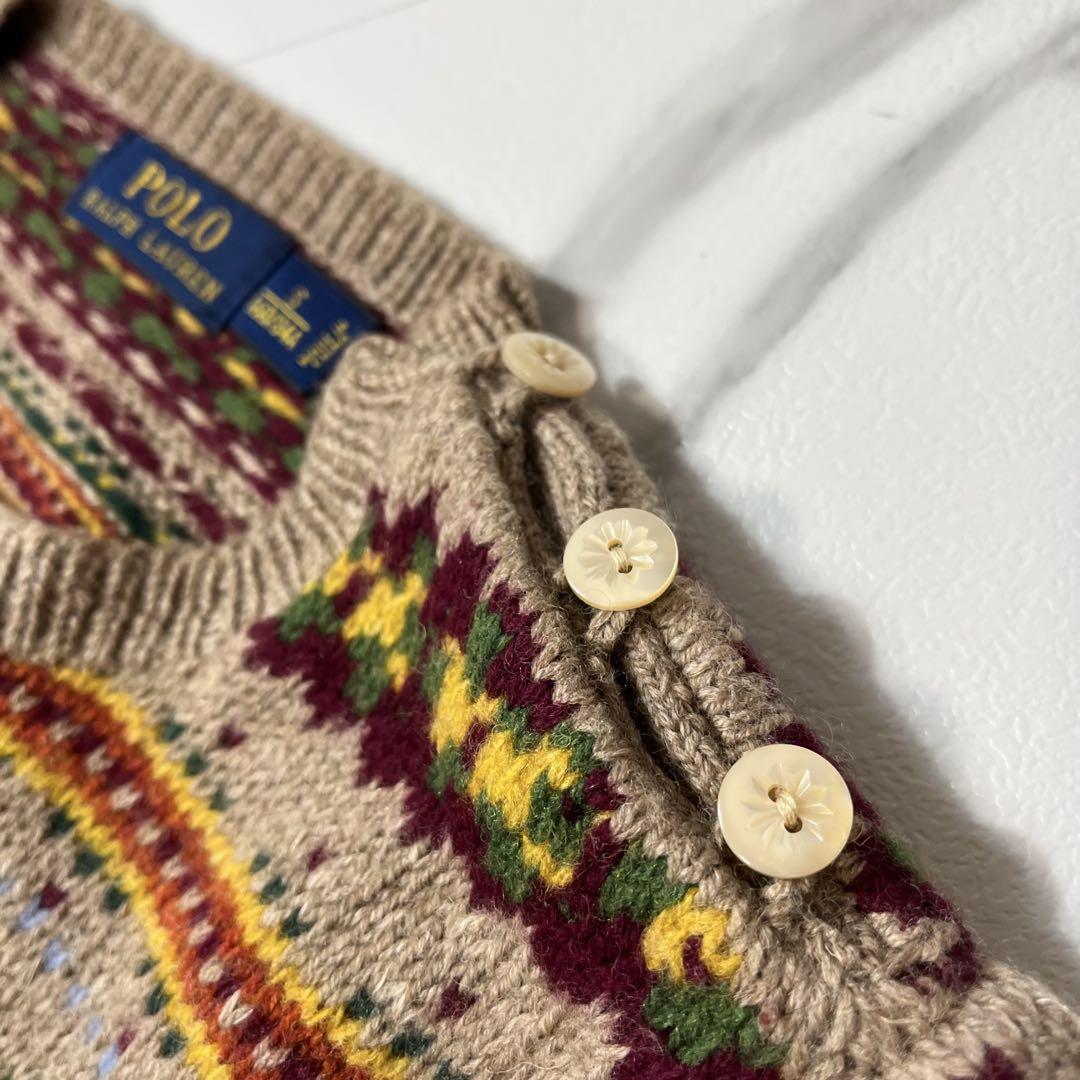 極美品 POLO RALPH LAUREN アルパカ混 フェアアイル セーター 極美品 POLO RALPH LAUREN アルパカ混 フェアアイル セーター