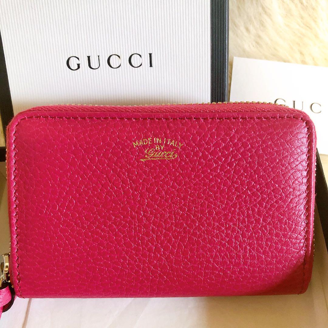 新品/GUCCI ジップアラウンド スウィングロゴ コインケース