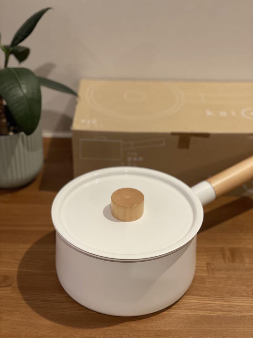 kaico カイコ　琺瑯　片手鍋　ホワイト　『美品』