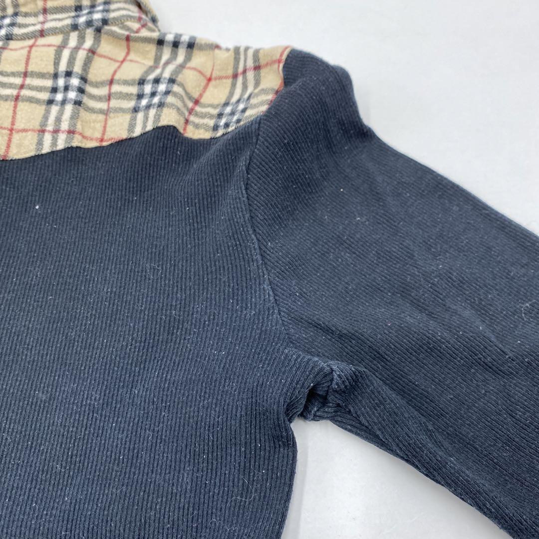 72◇BURBERRY LONDONノバチェック切替カットソー TS0708-2 72◇BURBERRY LONDONノバチェック切替カットソー TS0708-2