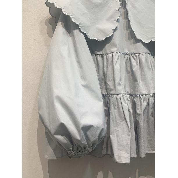 専用❤︎ ヨリ yori スカラップロングスリーブブラウス トップス グレー
