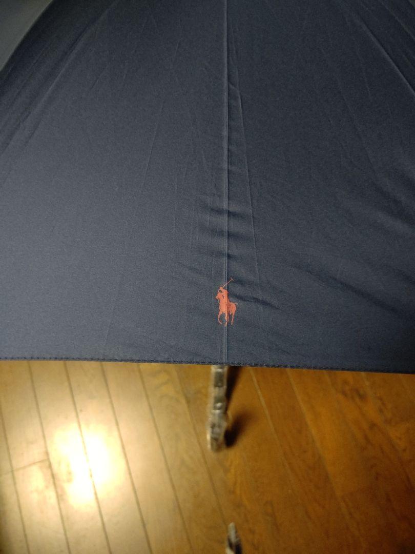新品ラルフローレン ジャンプ傘 長傘 雨傘  耐風 ポニー ネイビー 65cm