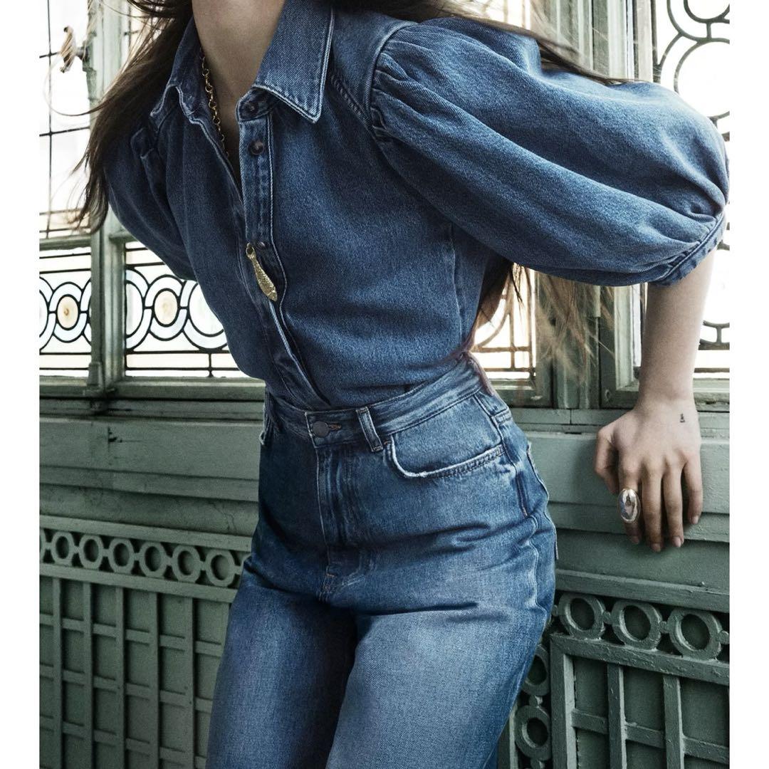 ZARA ザラ　コレクションデニムブラウス ZWコレクション デニムブラウス - ブルー | ZARA Japan / 日本