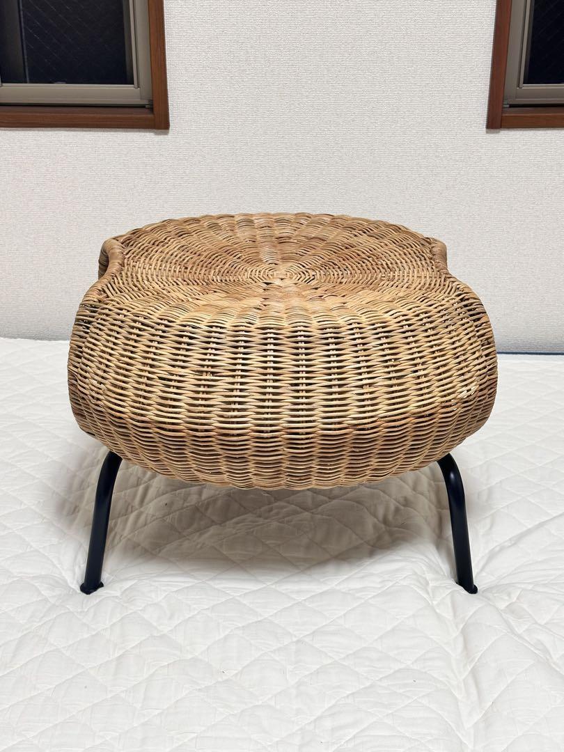 IKEA ガムレフルト ラタン製収納付きスツール