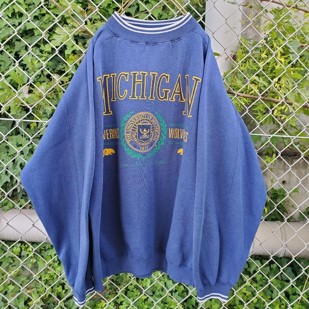 カレッジロゴ スウェット ミシガン大 太アーム ユニセックス