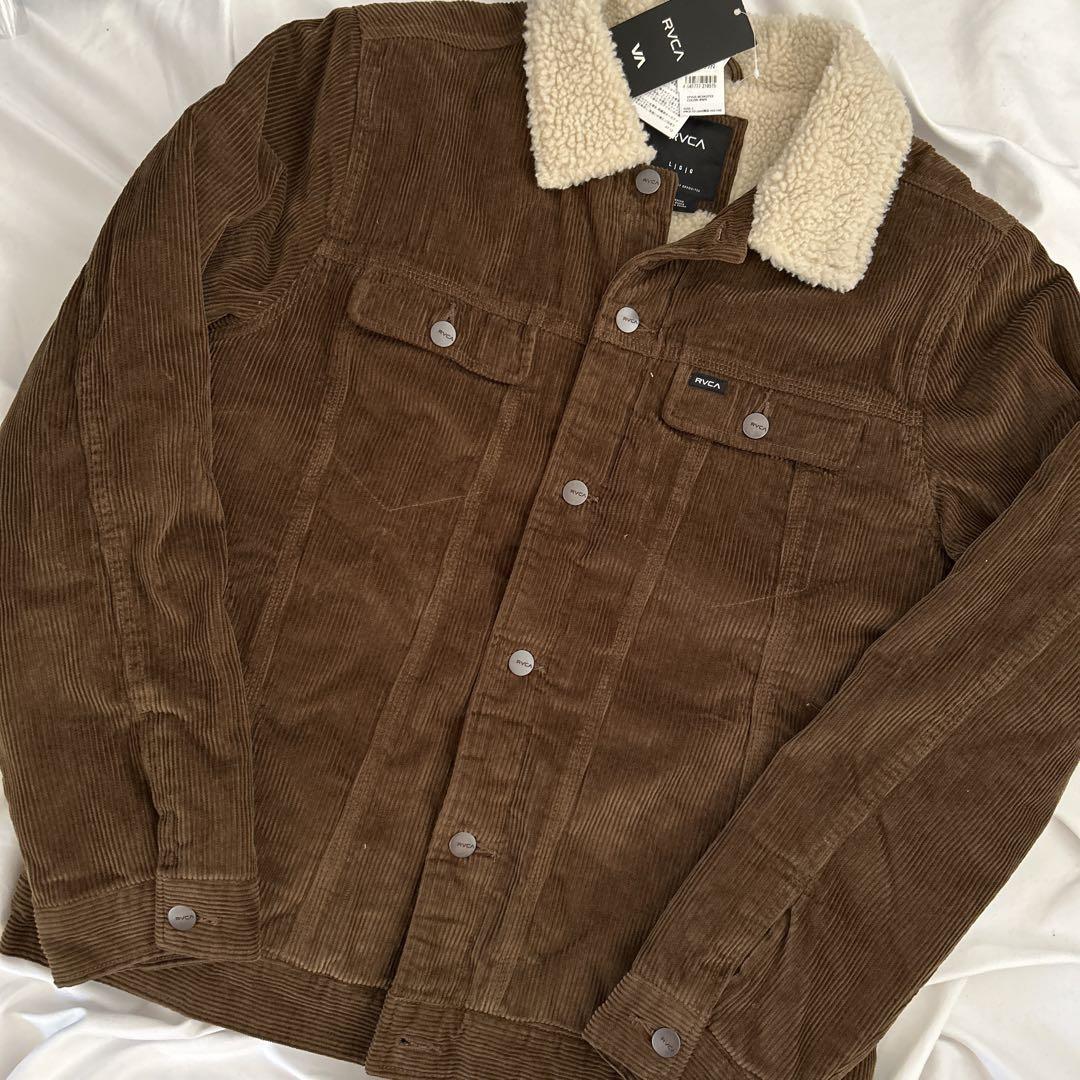 L】RVCA ルーカ コーデュロイ ボア ジャケット保温性抜群