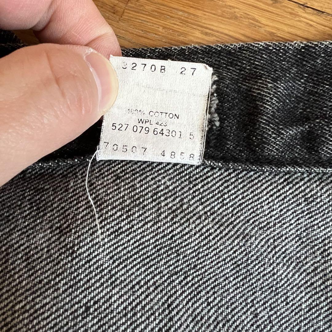 90s Levi's 70507 先染め USA製 L ブラックデニムジャケット