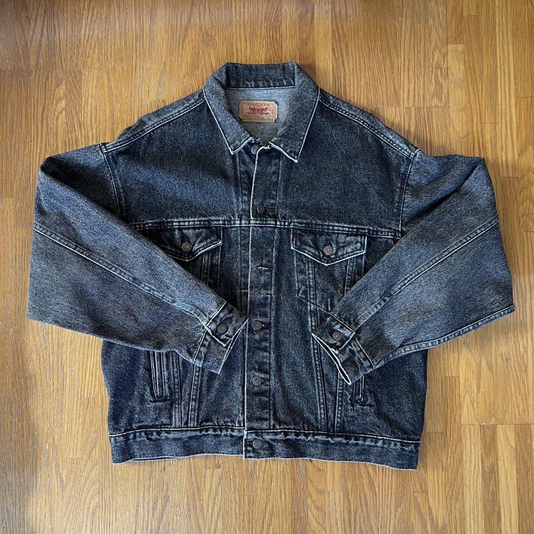 90s Levi's 70507 先染め USA製 L ブラックデニムジャケット