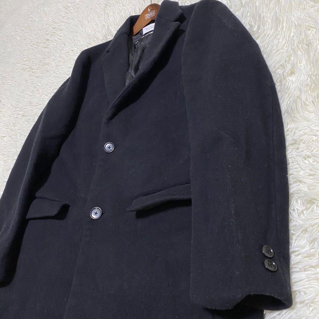 【高級ウール120's✨】BEAUTY & YOUTH チェスターコート 黒 L