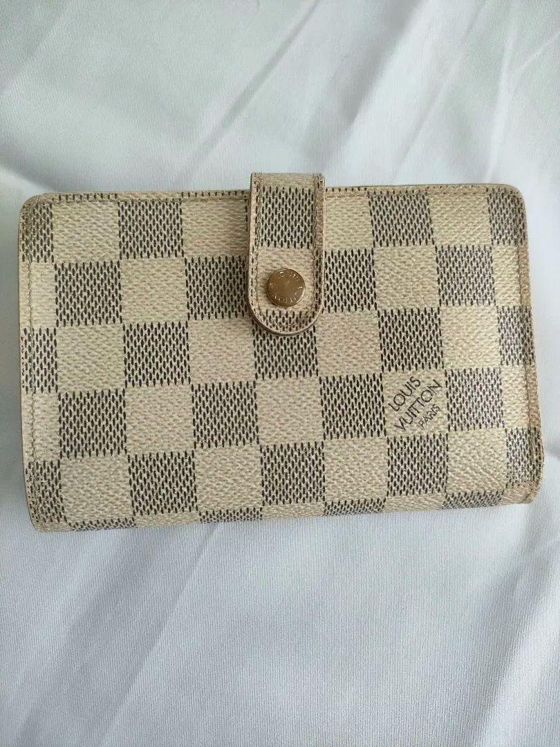 LOUIS VUITTON ルイヴィトン ダミエ アズール 二つ折り財布