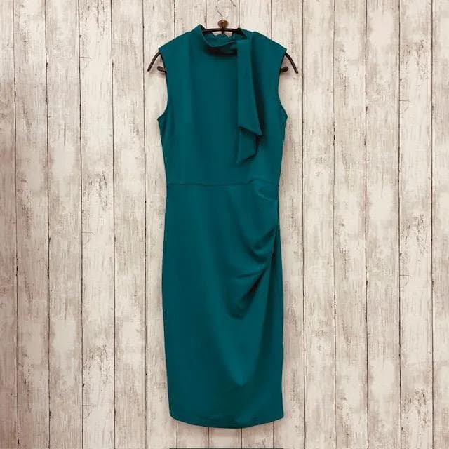 【 MIUSOL 】1950年代レトロ風 リボンネック・美ラインワンピース