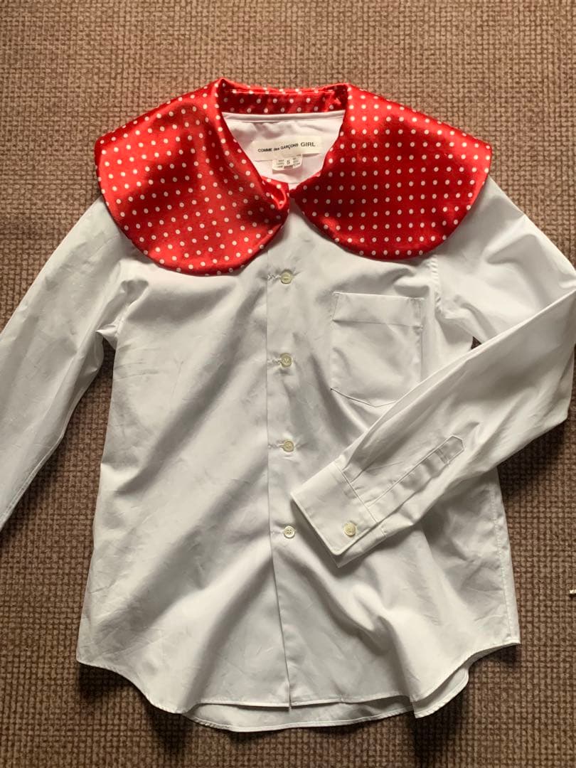 新品　COMME des GARÇONS GIRL 襟付きシャツ ドット