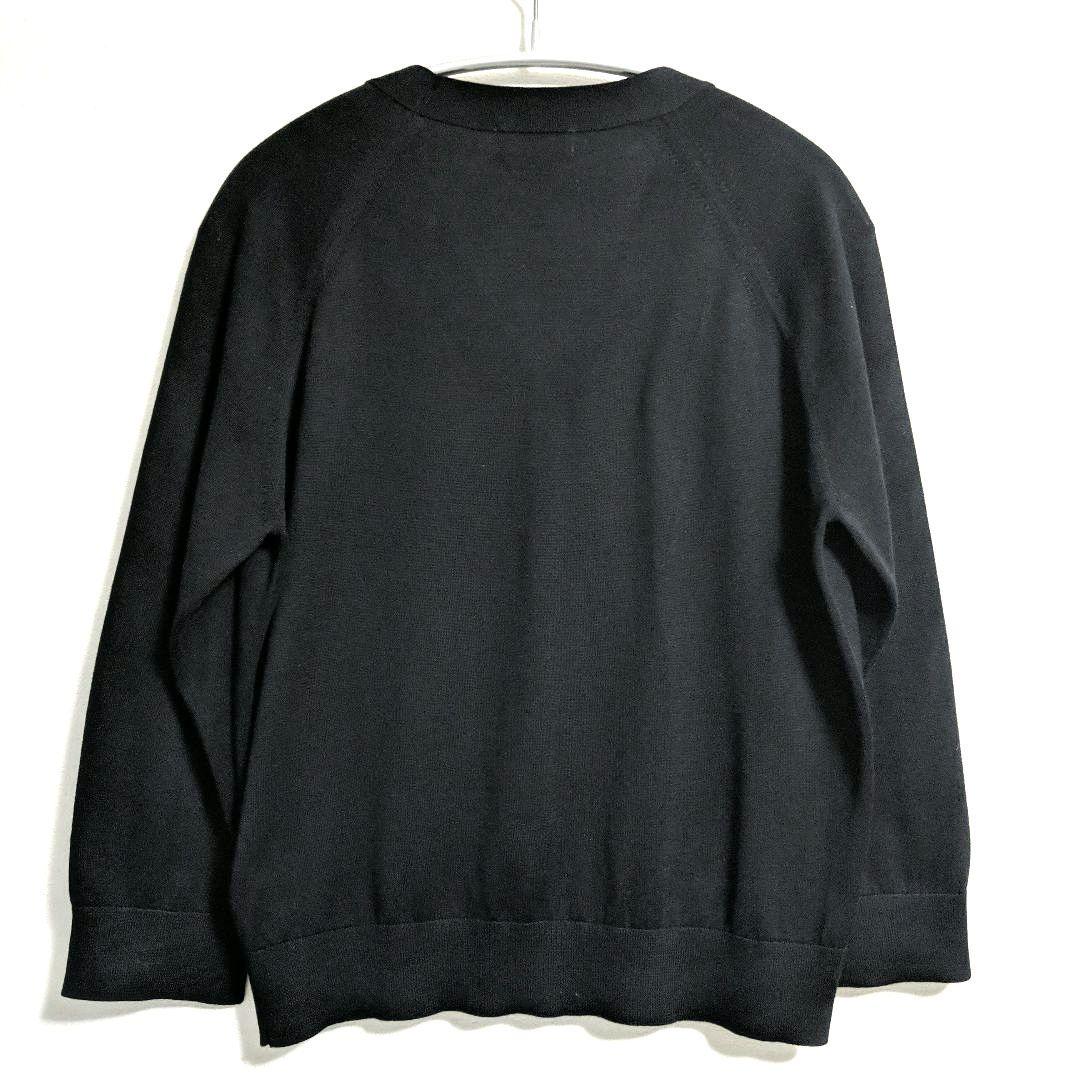 美品　マーガレットハウエル スーパーファイン コットン カーディガン ブラック 極美品! マーガレットハウエル スーパーファインコットン V