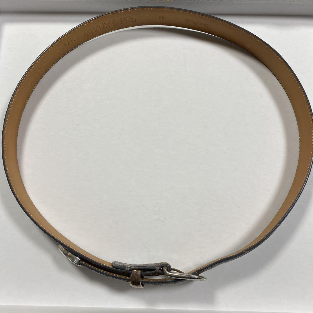 さらに値下げPAOLO VITALE パオロヴィターレクロコ型押しレザー ベルト