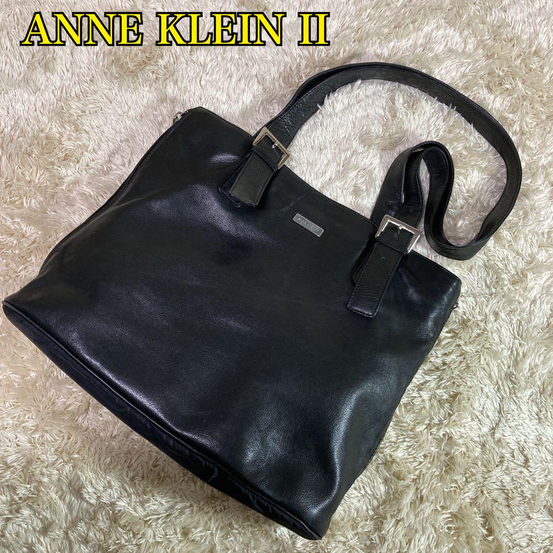 ANNE KLEIN II アンクライン 本革 ビジネストートバック