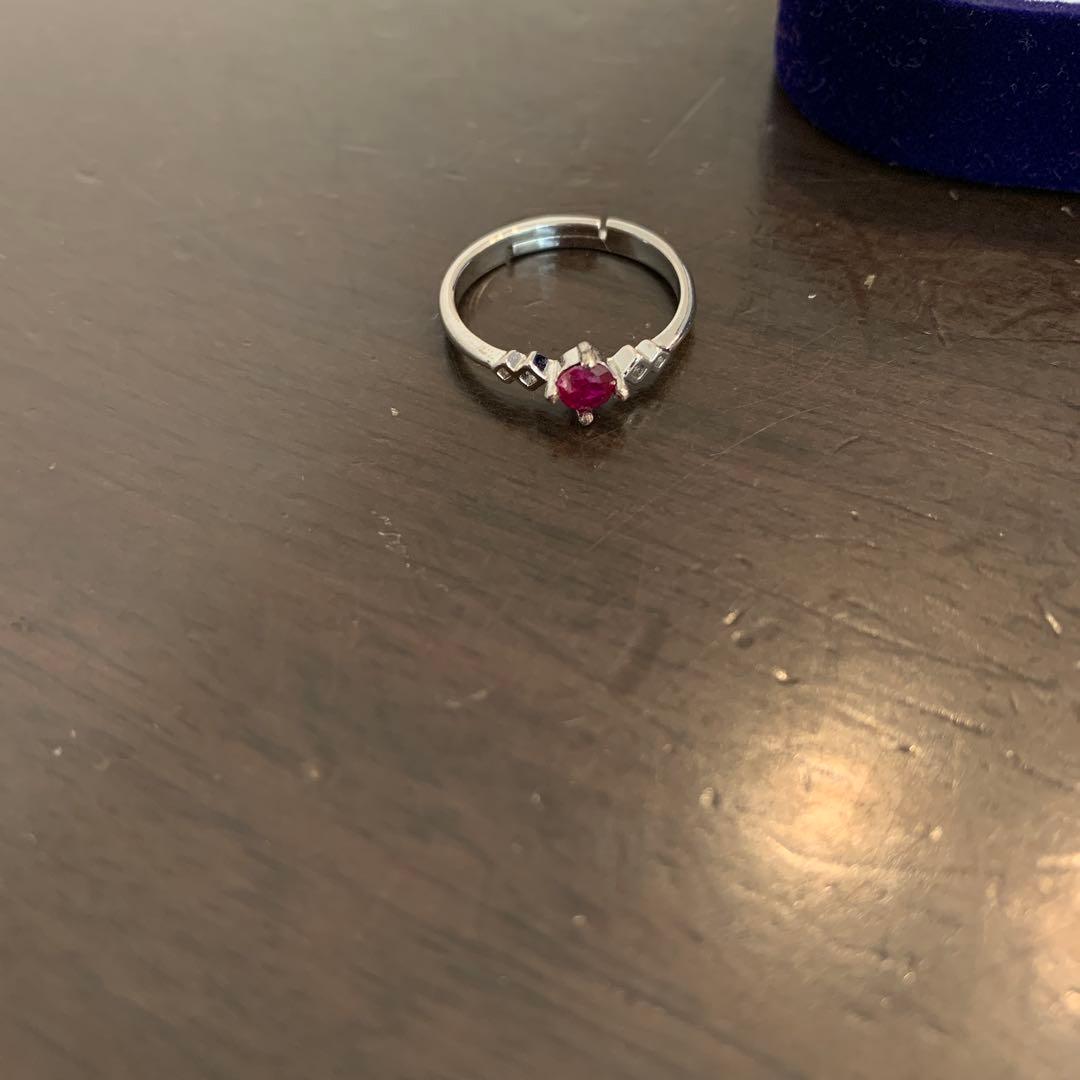 ルビー シルバー リング