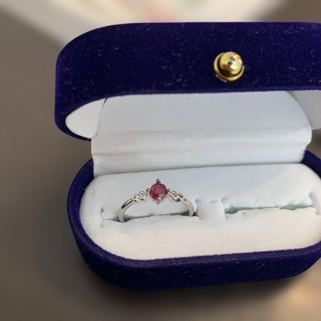 ルビー シルバー リング
