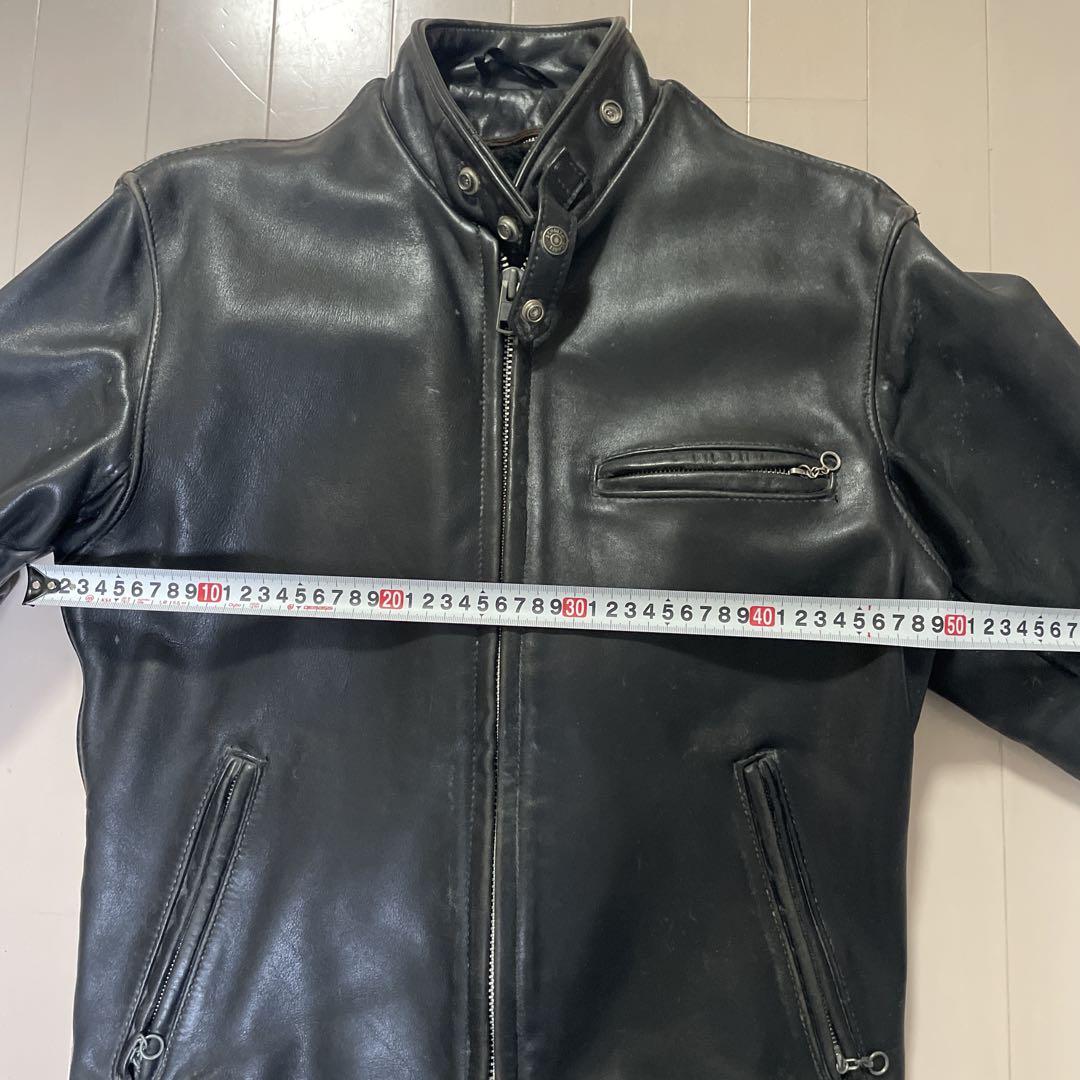 Schott 641【サイズ38】レザーシングルライダース米国製インナー有