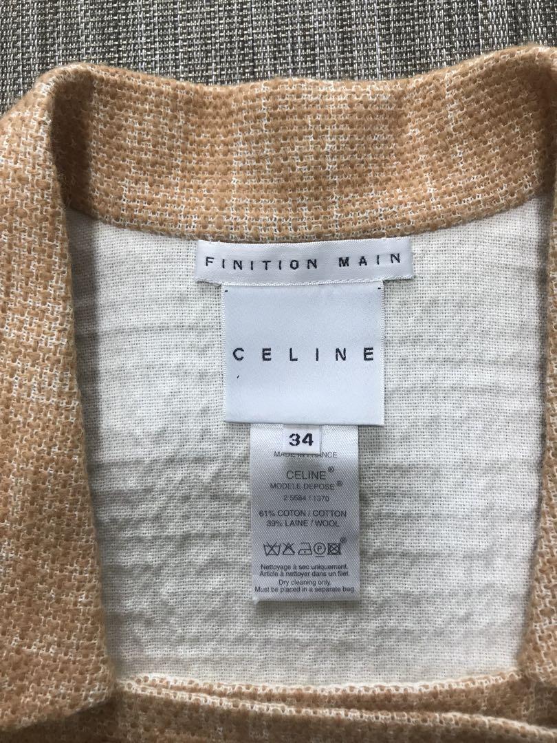 CELINE オレンジベージュツイードジャケット☆34 - メルカリ