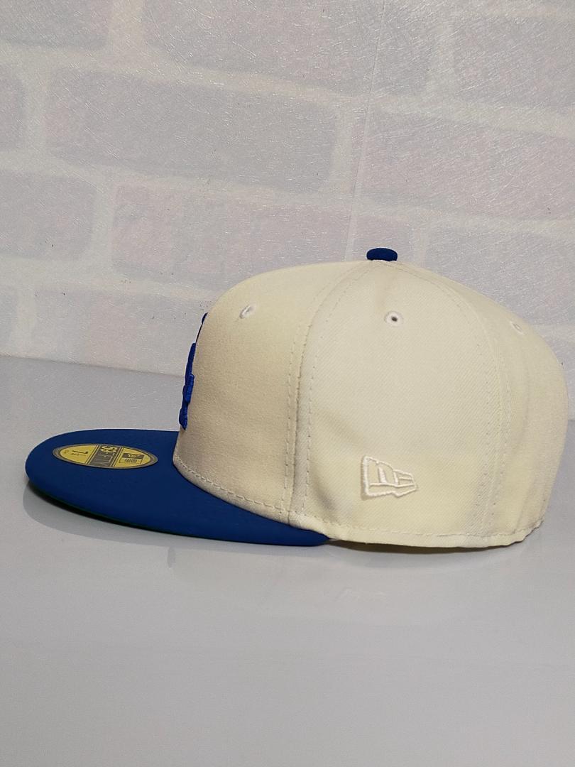 LAドジャース　59FIFTY　クロームホワイト＆40周年パッチ　57.7