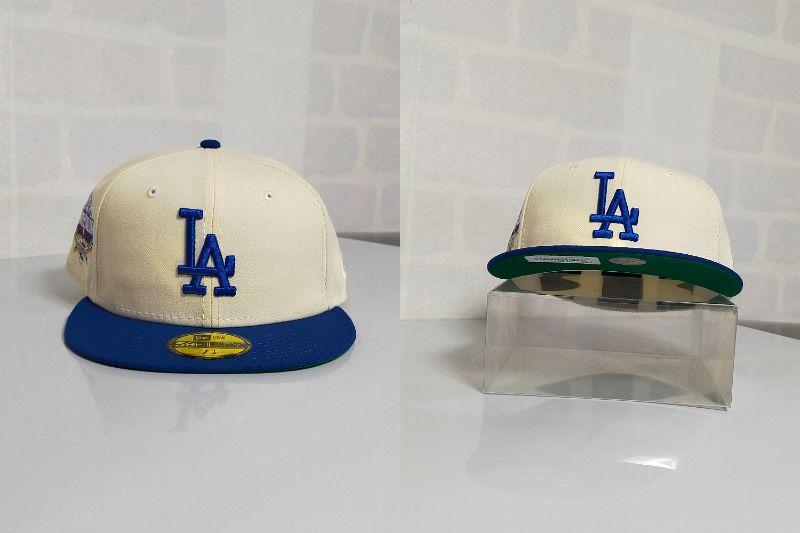 LAドジャース　59FIFTY　クロームホワイト＆40周年パッチ　57.7