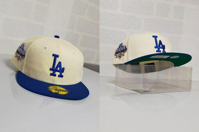 LAドジャース　59FIFTY　クロームホワイト＆40周年パッチ　57.7