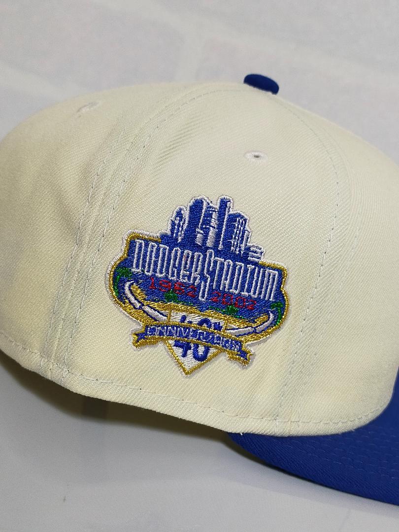 LAドジャース　59FIFTY　クロームホワイト＆40周年パッチ　57.7