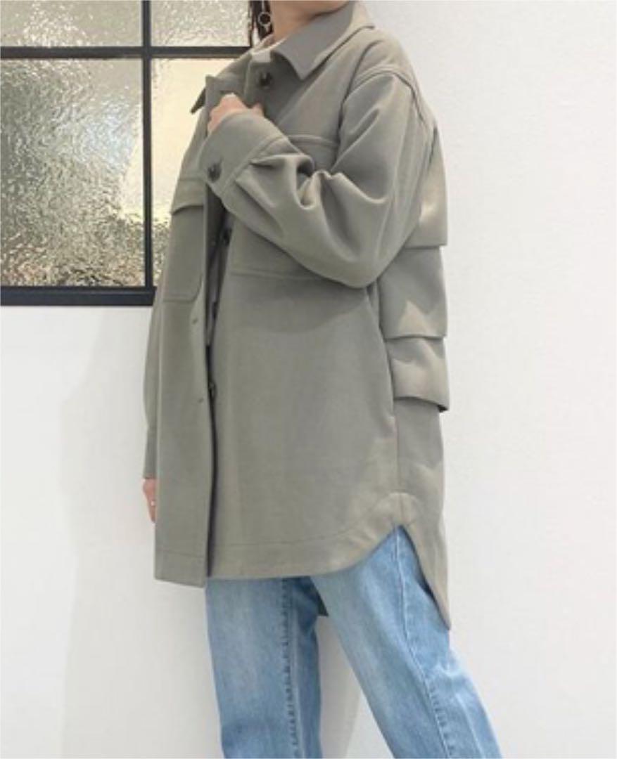 美品】Diarium ディアリウム バックフリルアウター コート 襟付き