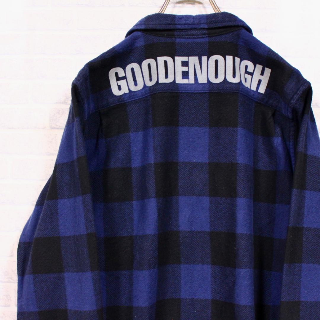GOODENOUGH バックロゴ チェック ネルシャツ グッドイナフ G1950