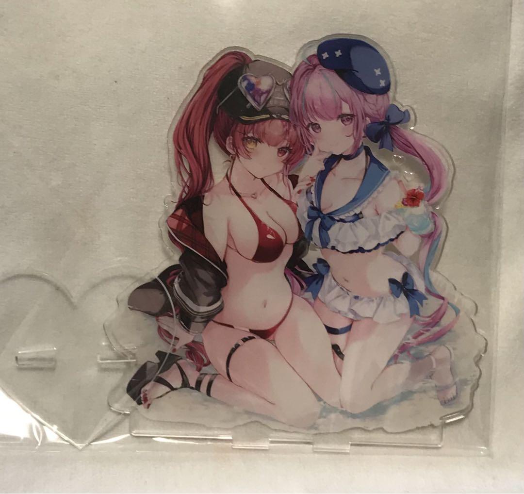 ホロライブ どんぐりねこ 氷菜 アクリルスタンド 宝鐘マリン 湊あくあ