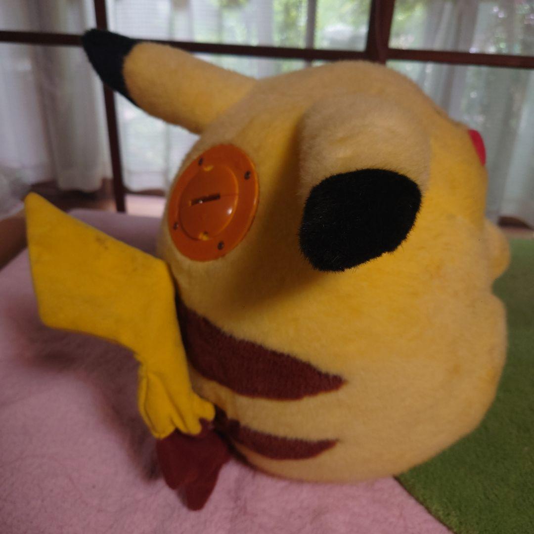 ピカチュウ おしゃべり貯金箱ぬいぐるみ 約40cm レトロ・明治カール景品 ピカチュウ おしゃべり貯金箱ぬいぐるみ 約40cm レトロ・明治