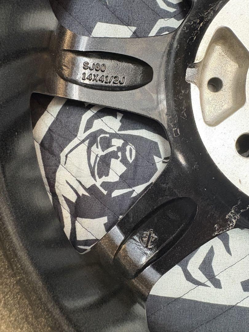 「専用」㊳155/65R14新品タイヤ4本と中古ホイールとナット付き