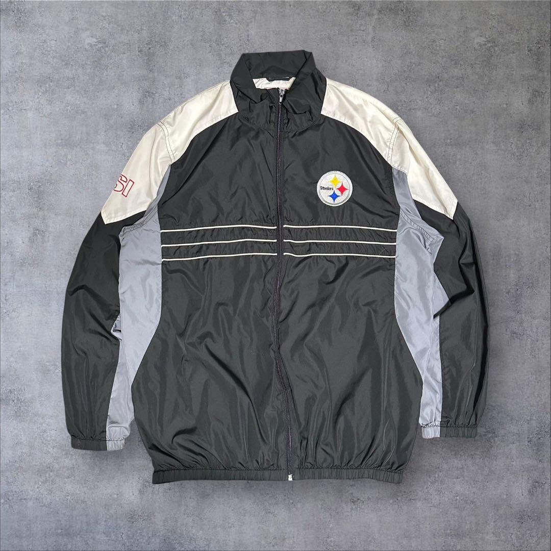 【NFL】Steelersピッツバーグスティーラーズジャケット メンズLブラック