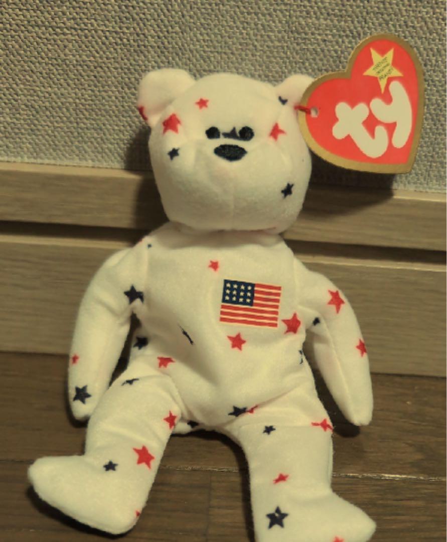 アメリカ国旗模様のぬいぐるみ