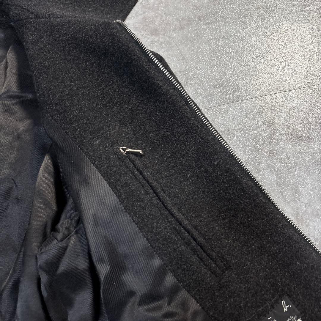 90s agnès b. double zip wool half CoatL Agnes b KANDAIZUMI_COM