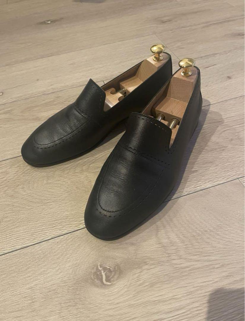 HERMES エルメス モカシン ローファー パリ ブラック 38 美品 HERMES エルメス モカシン ローファー ブラック 革靴