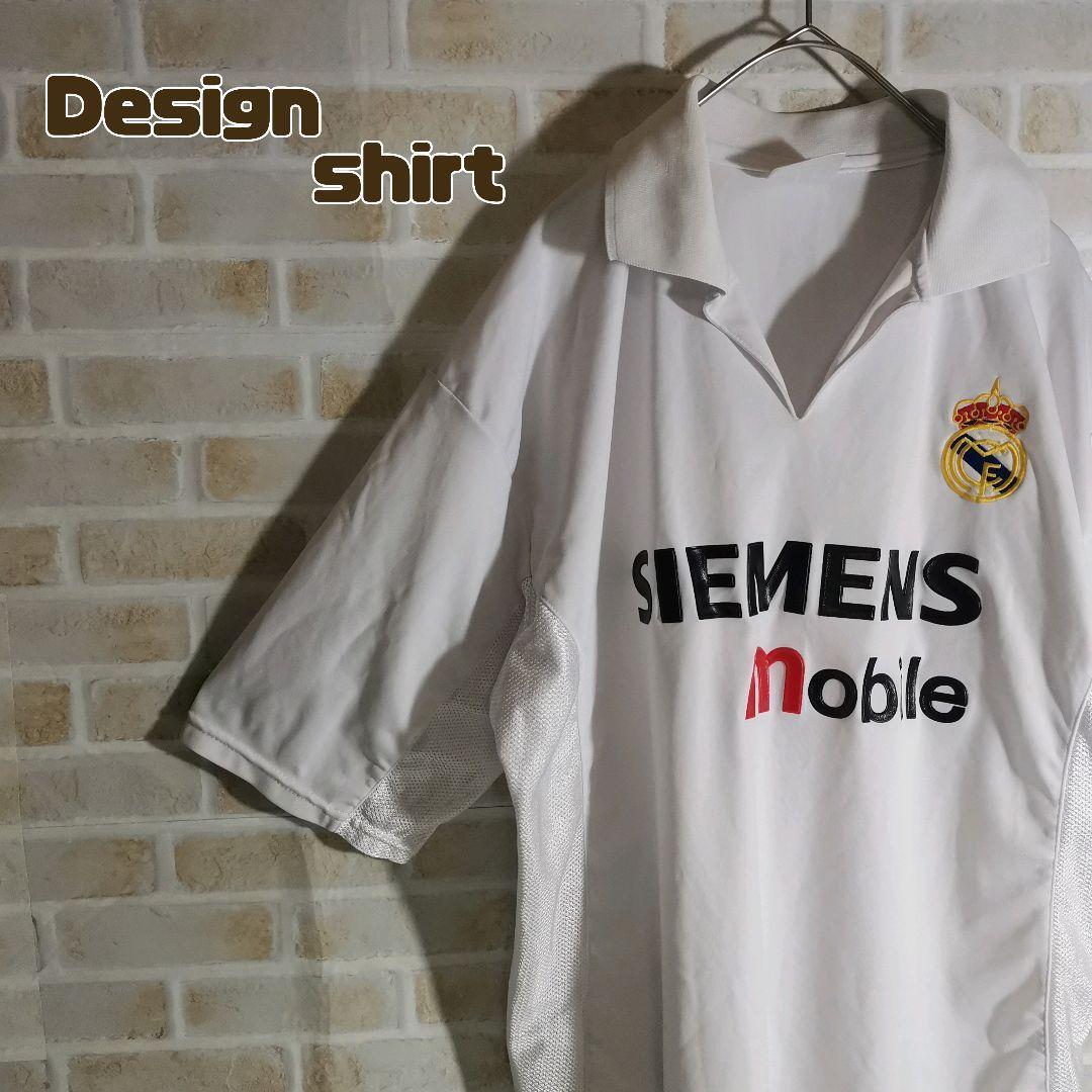 デザイン Tシャツ 半袖 レアル・マドリード ユニフォーム 練習着 刺繍 ロゴ