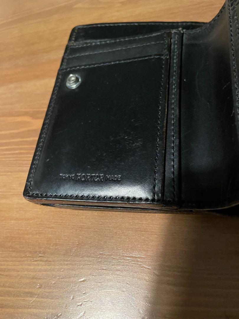 PORTER ハードレザー　折り財布　BLACK